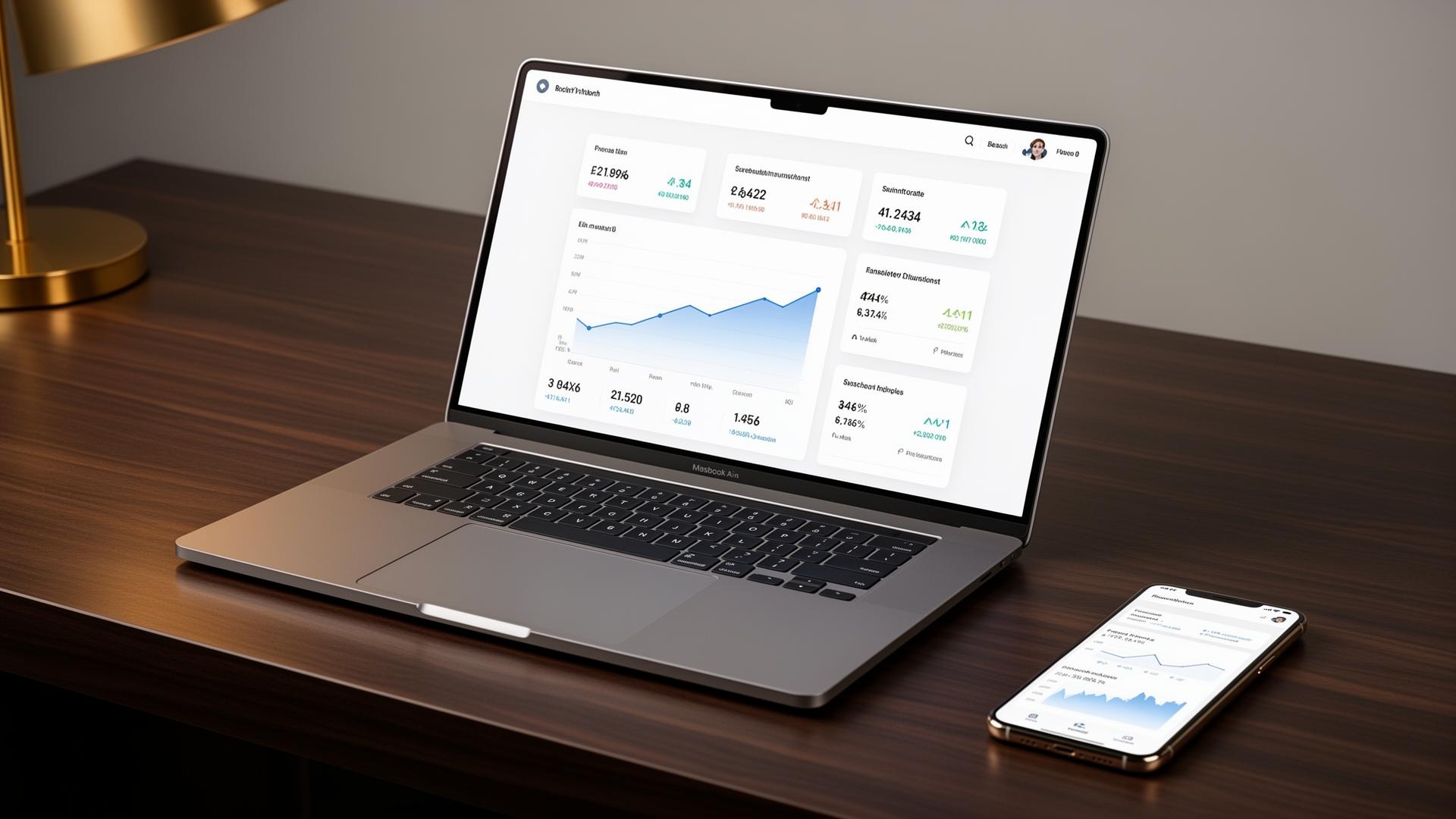 Investor dashboard on laptop and phone
